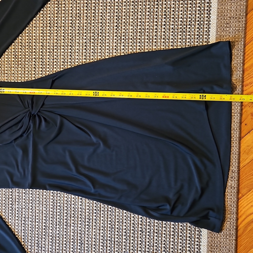 Sexy Faux Wrap Black Dress - Picture 9 of 12